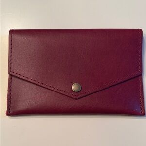 Portland Leather Burgundy Leather Envelope Wallet